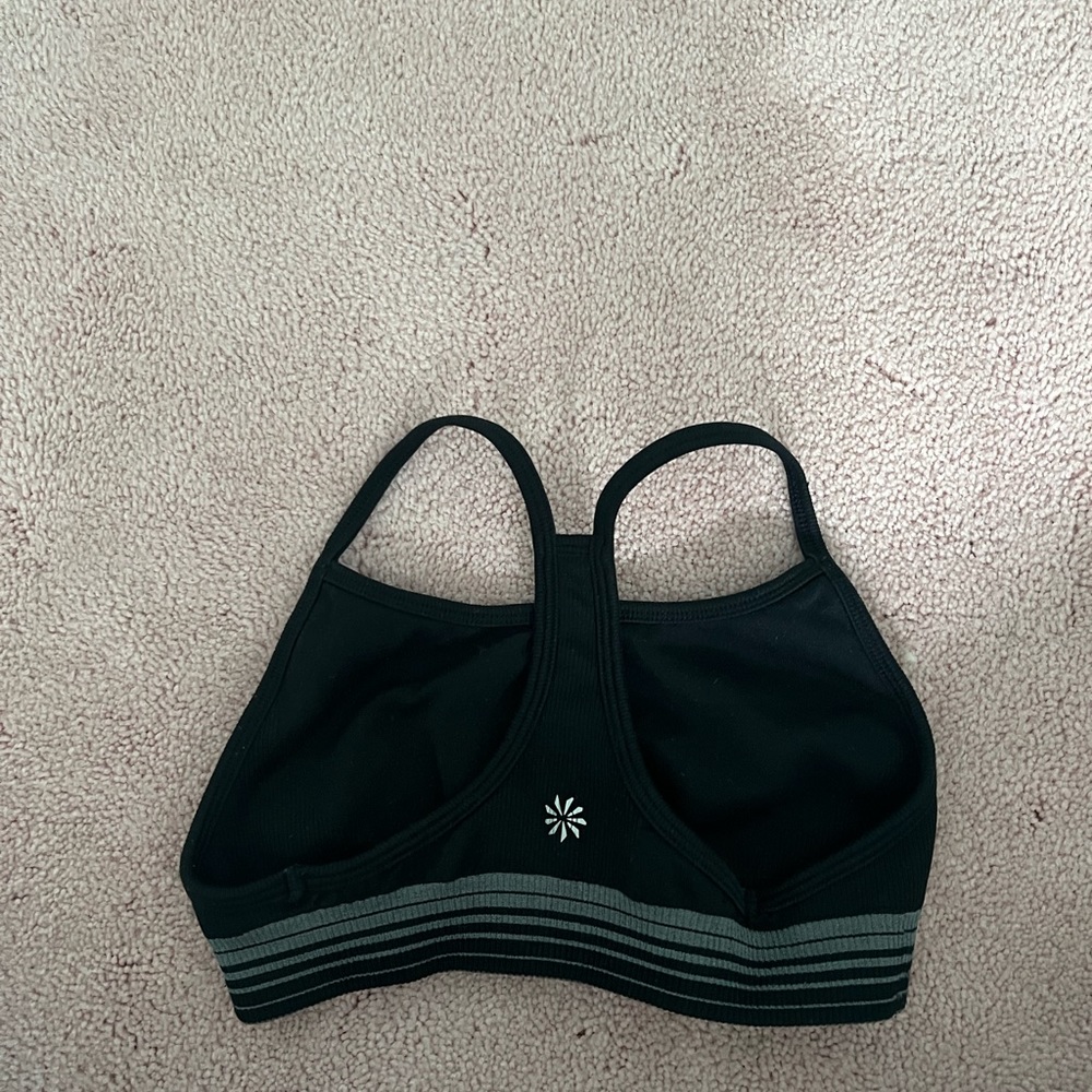 girls black athleta sports bra